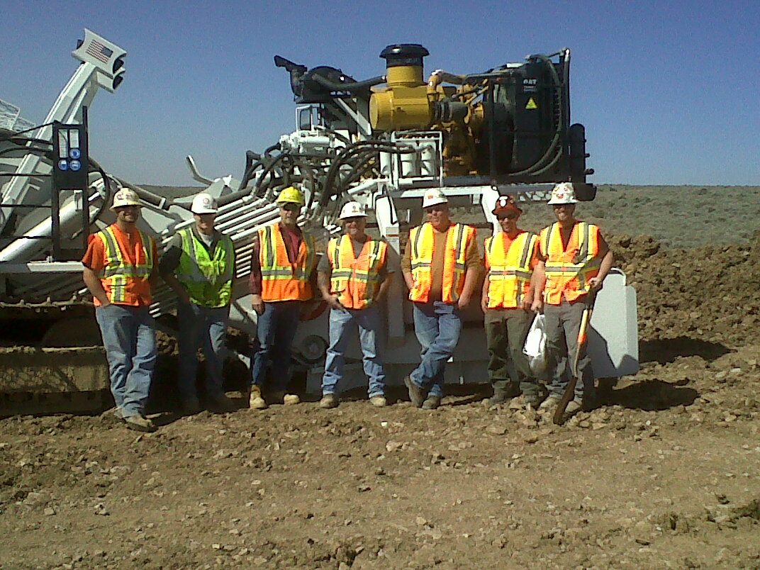 Inspection and construction crew on site
