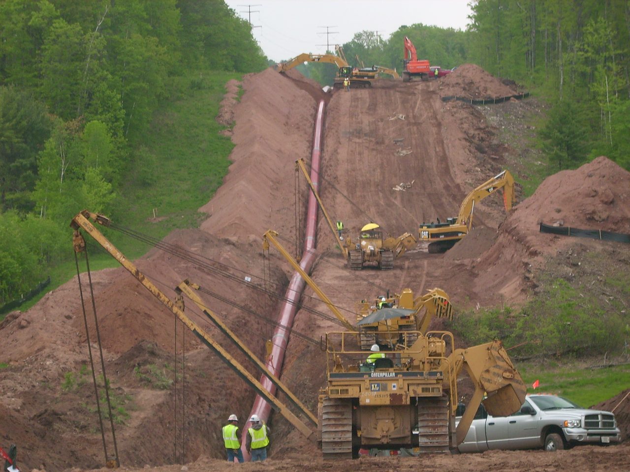 Open trench and right-of-way grading